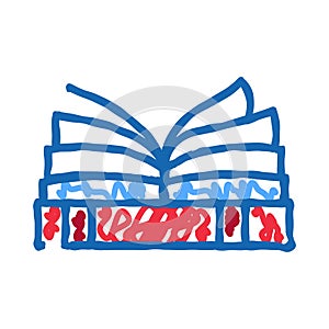 Open book learning icon symbolizing education and knowledge