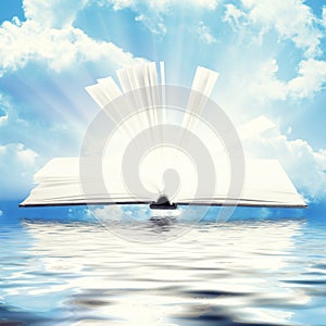 Open book with light insideout