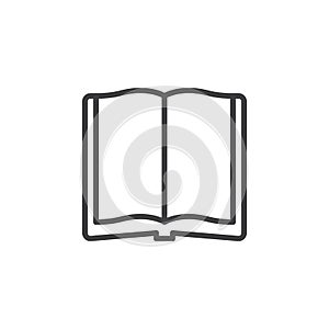 Open Book line icon, outline vector sign