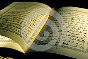 Open book pages of Holy koran