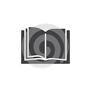 Open book pages icon vector