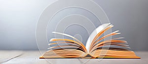 Open Book with Pages Turning