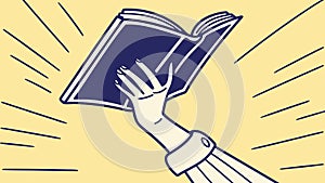 Open Book with Radiant Light: Knowledge and Inspiration, vector design Generative AI