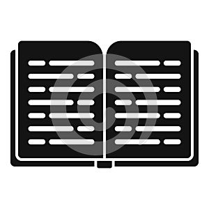 Open book report icon simple vector. Business paper