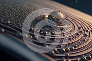 Open book revealing Solar system and universe. Generative AI
