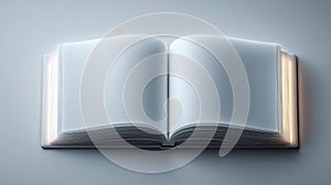 Open Book with Blank Pages