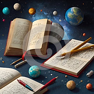 an open book sitting on top of a table