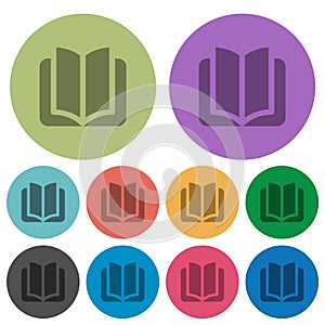 Open book solid color darker flat icons