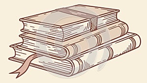 Open Book on Stack of Books Art, vector design Generative AI