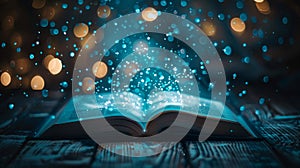 The Enchanted Open Book. AI generated