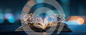 The Open Book Transforming into Digital Knowledge and Innovation.AI generated image