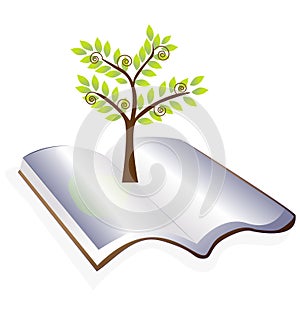 Open book with tree