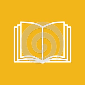 Open book vector icon