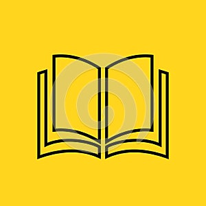 Open book vector icon