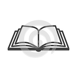 Open book vector icon