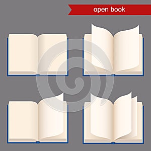 Open book. vector icon.
