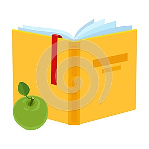 Open book vector icon.Cartoon vector icon isolated on white background open book.