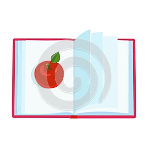 Open book vector icon.Cartoon vector icon isolated on white background open book.