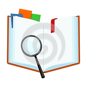Open book vector icon.Cartoon vector icon isolated on white background open book.
