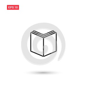 Open book vector icon design isolated