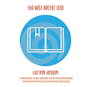 Open book vector icon eps 10. Simple isolated illustration