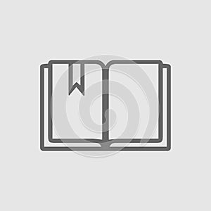 Open book vector icon eps 10. Simple isolated illustration