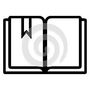 Open book vector icon eps 10. Simple isolated illustration