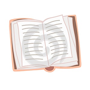 Open book. Vector icon illustration isolated on white