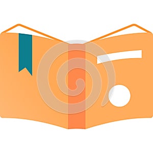 Open book vector icon library symbol on white