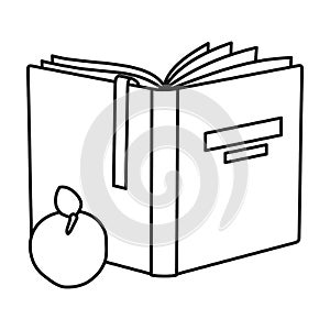 Open book vector icon.Line vector icon isolated on white background open book.