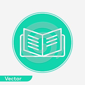 Open book vector icon sign symbol