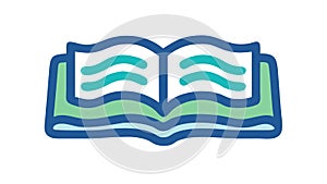 Open Book with Wavy Pages, Flowing Knowledge, vector design Generative AI