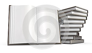 Open book. White background