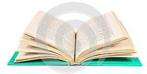 The open book. On white background.