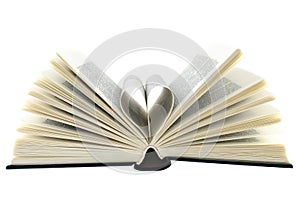 Open book white background