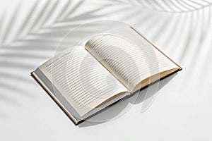 The open book. On a white background