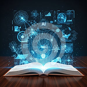 Of digital symbols and data, representing artificial intelligence