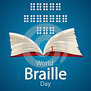 Open book for World Braille Day