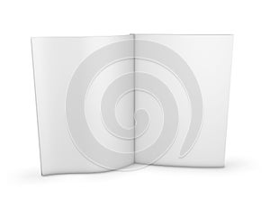 Open booklet with blank pages presentation mock up.