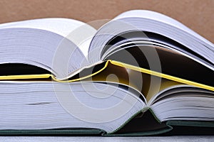 Open books closeup, learning concept