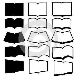 Open books icon on white background