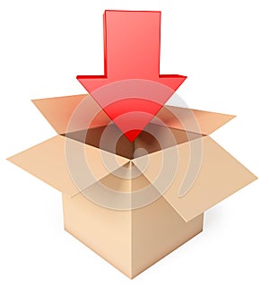 Open box with arrow