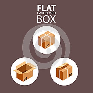 Open box cardboard package vector image