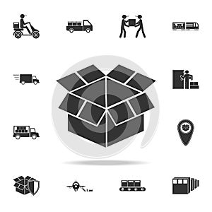 open box icon. Detailed set of logistic icons. Premium graphic design. One of the collection icons for websites, web design, mobil