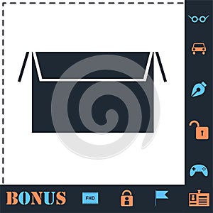 Open box icon flat