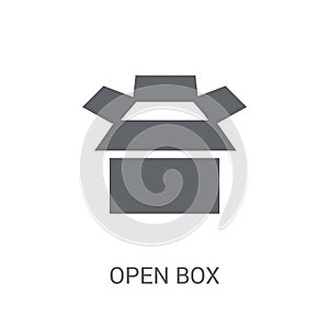 Open box icon. Trendy Open box logo concept on white background