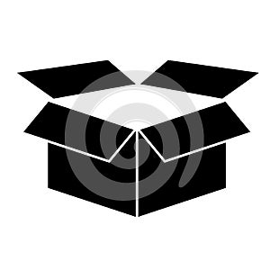 Open box icon vector - symbol