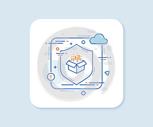 Open box line icon. Delivery parcel sign. Cargo package. Vector