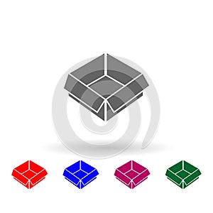 Open box multi color icon. Simple glyph, flat vector of web icons for ui and ux, website or mobile application