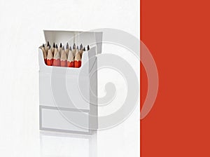 Open box with sharpened pencils